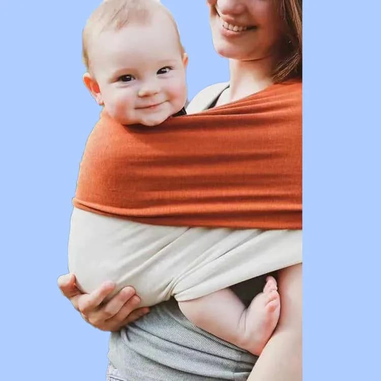 image-Country Beauty Baby Carrier Sling - Light Purple + Beige - One Size