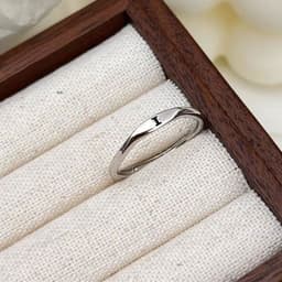 image-S925 Sterling Silver Letter Ring - Adjustable