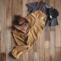 image-Fan Siyuan Retro Khaki Overalls - Men's Straight Pocket Workwear, XXL