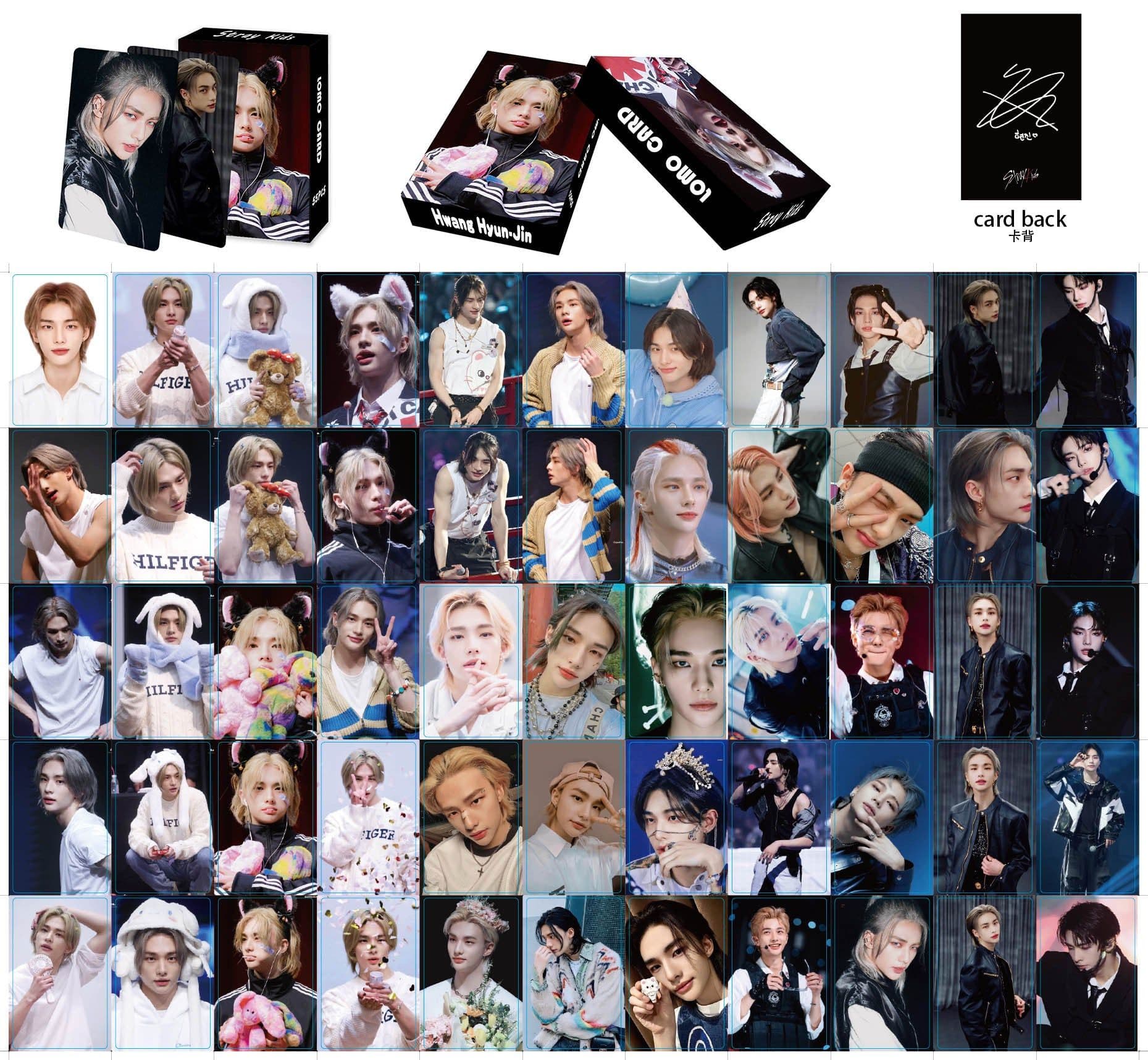 image-SK Stray Kids Album Cards - Bang Chan, Lee Know, Hyunjin