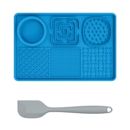 image-Pet Licking Mat - Blue Silica Gel Slow Feed Placemat, Gift (60 characters)