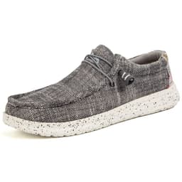 image-Men's Canvas Shoes - 552AD Black Gray, Flat Heel, Casual
