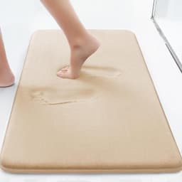 image-Memory Foam Bathroom Mat - Black 38x42cm