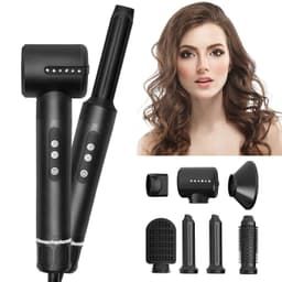 image-Multi-functional 7-in-1 Hot Air Comb Hair Dryer