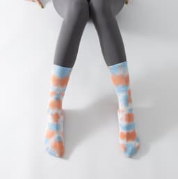 image-Yoga Pilates Socks - Non-Slip Tie-Dye Cotton High Tube