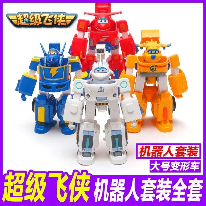 image-Super Wings Ledi Transformation Robot Toy Set