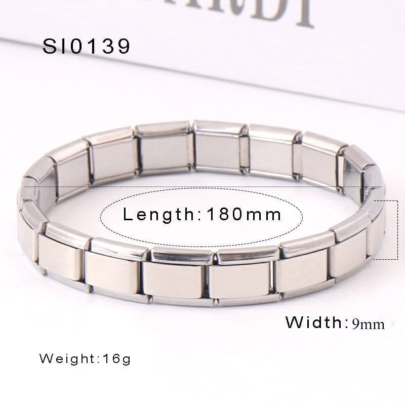 image-Stainless Steel Bracelet - Silver Detachable Unisex
