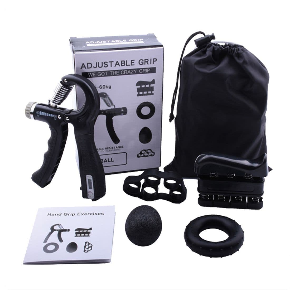 image-Five-piece Counting Grip Set Five Finger Trainer Home Fitness Hand Finger Rehabilitation Training Grip Set