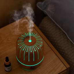 image-Ultrasonic Aroma Diffuser - Light Wood 180ml USB