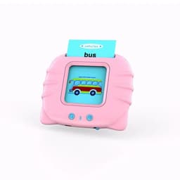 image-CHSS Early Education Pink Bear Card Machine - 112 Cards Music/Voice Toys