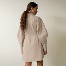 image-Women's 2023 Spring French Shirt Skirt Dress - Long Sleeve Slim Retro