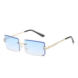 image-RUISIMO Square Sunglasses - Gold Metal Frame Brown Gradient