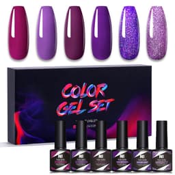 image-Nee Jolie UV Gel Nail Polish Set - 6 Colors 8.5ml