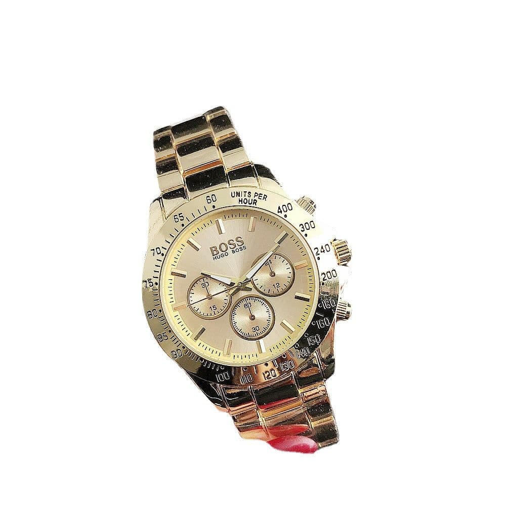 image-Quartz Watch Women's Golden Black Alloy 37mm