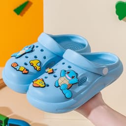 image-Pikachu EVA Slippers Children Lake Blue 36-37