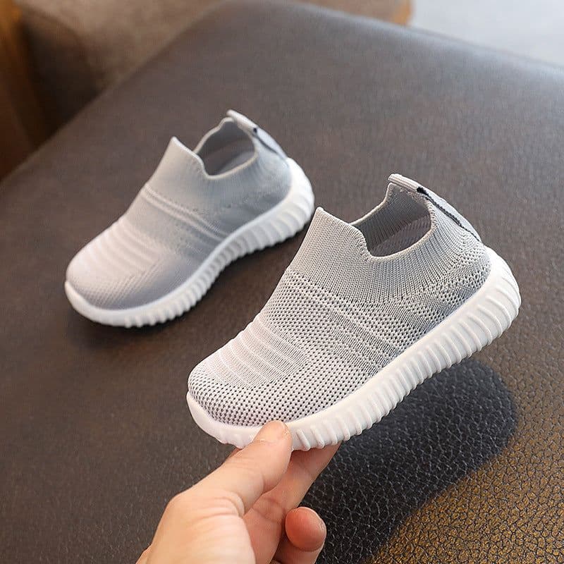 image-Children's Fly-Knit Shoes - Breathable Casual Striped