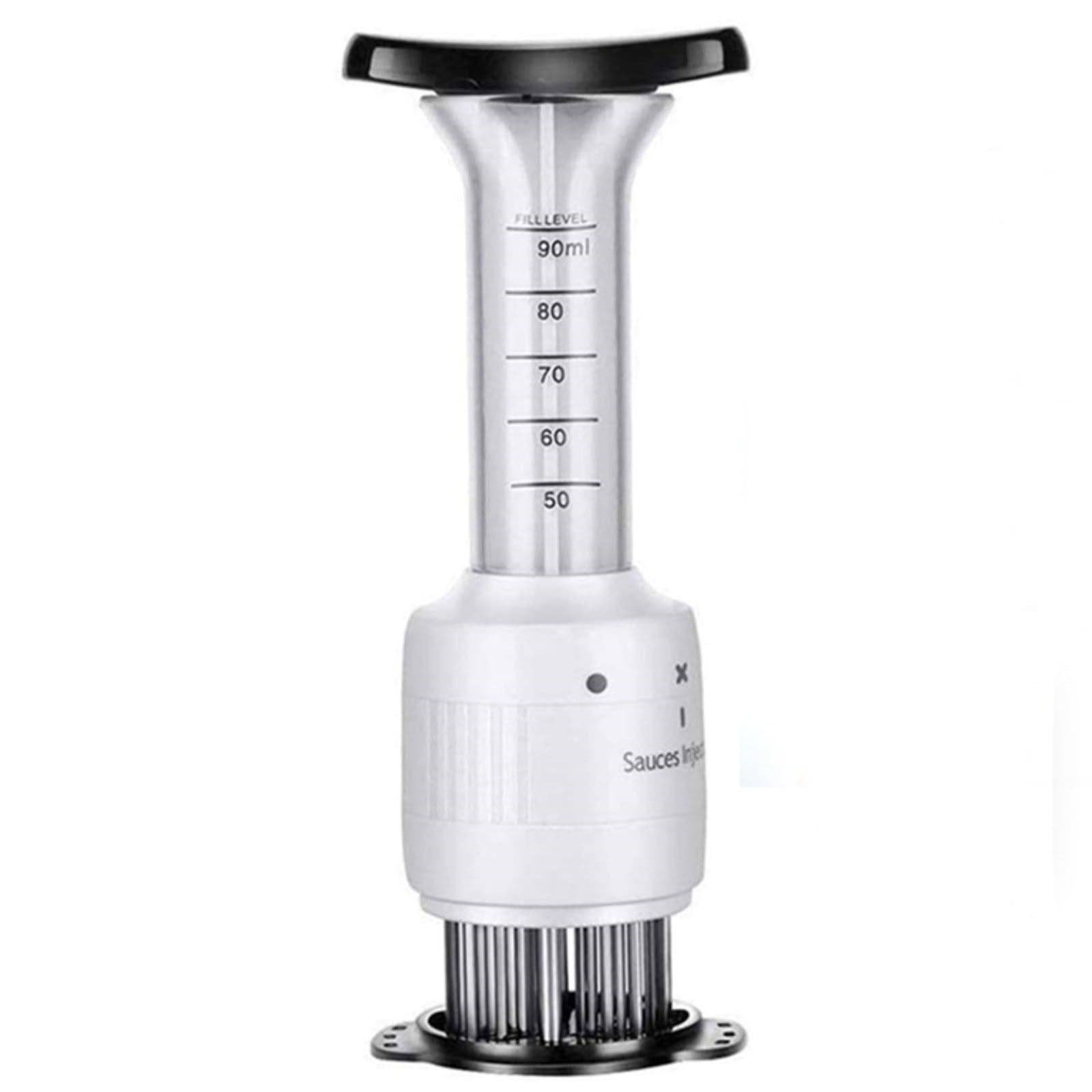 image-Steak Needle Meat Tenderizer - Syringe Style - Plastic - 21 Needles