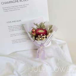 image-Mini Dried Roses Bouquet - Valentine's DIY Decorations 5"
