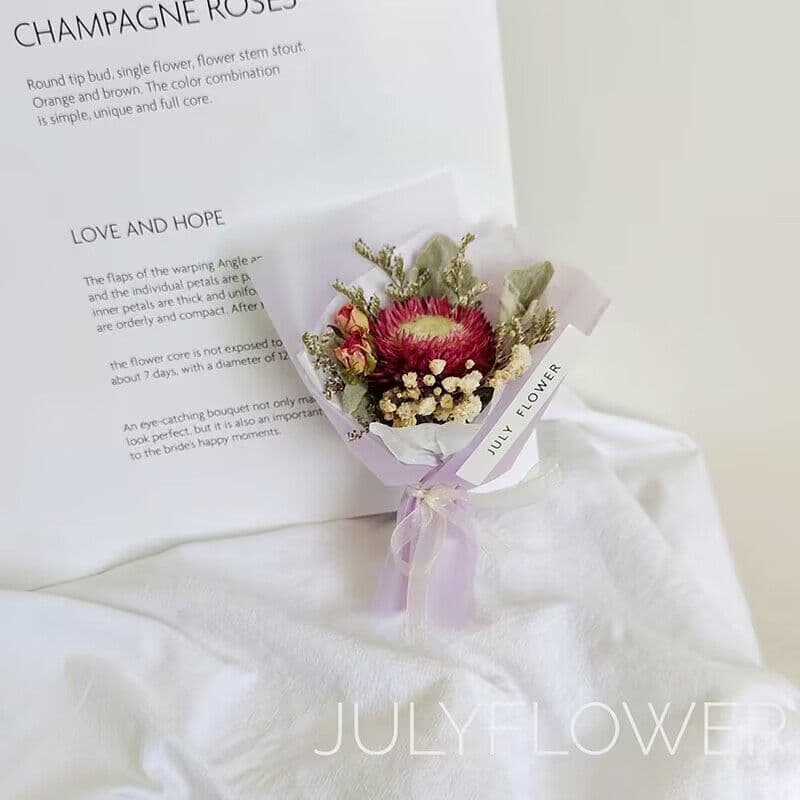 image-Mini Dried Roses Bouquet - Valentine's DIY Decorations 5"