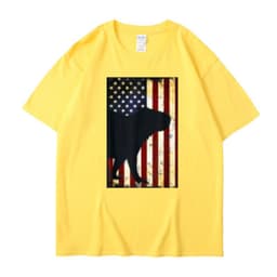 image-Men's Cartoon T-Shirt Dark Gray Cotton Short Sleeve