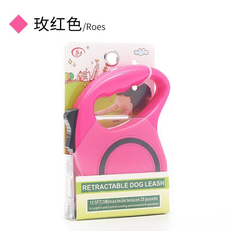 image-Auto Retractable Dog Leash - 5M ABS Walking Chain Rope