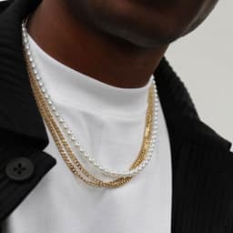 image-Cross-border Hot Sale Long Imitation Pearl Necklace Unisex Light Luxury Temperament Versatile Simple Necklace Jewelry Wholesale
