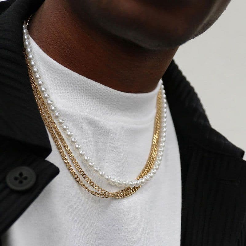 image-Cross-border Hot Sale Long Imitation Pearl Necklace Unisex Light Luxury Temperament Versatile Simple Necklace Jewelry Wholesale