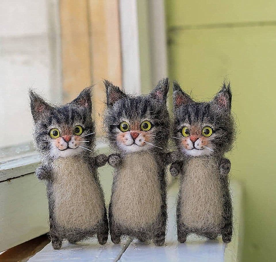 image-Kitten Wool Felt DIY Material Pack - Orange