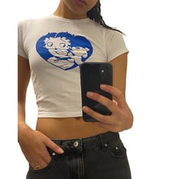 image-Women's Y2K Cross-Border Cartoon T-Shirt - Short Sleeve
