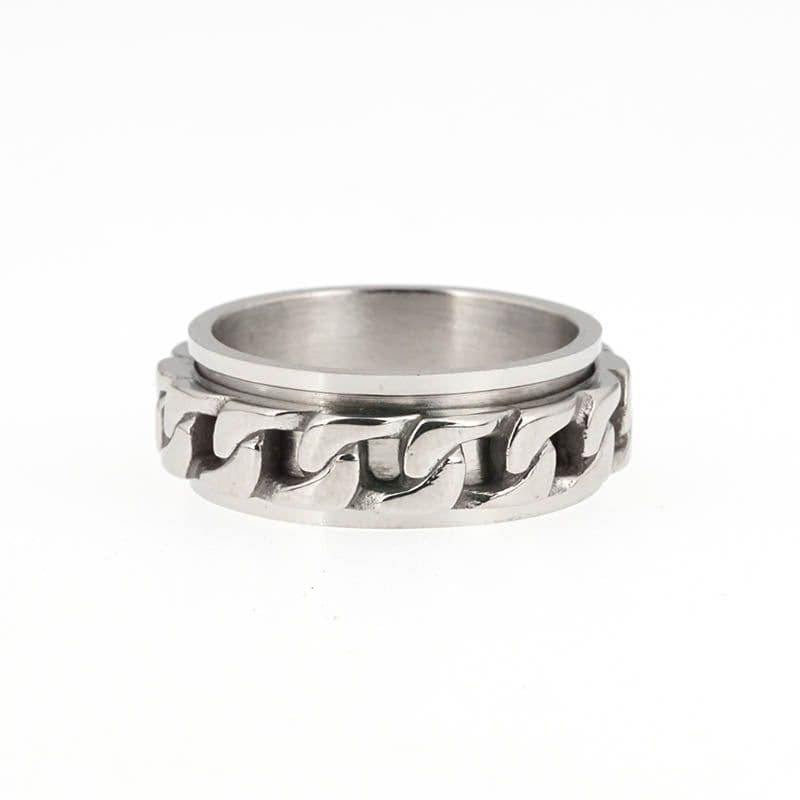 image-Titanium Steel Rotatable Bottle Opener Ring