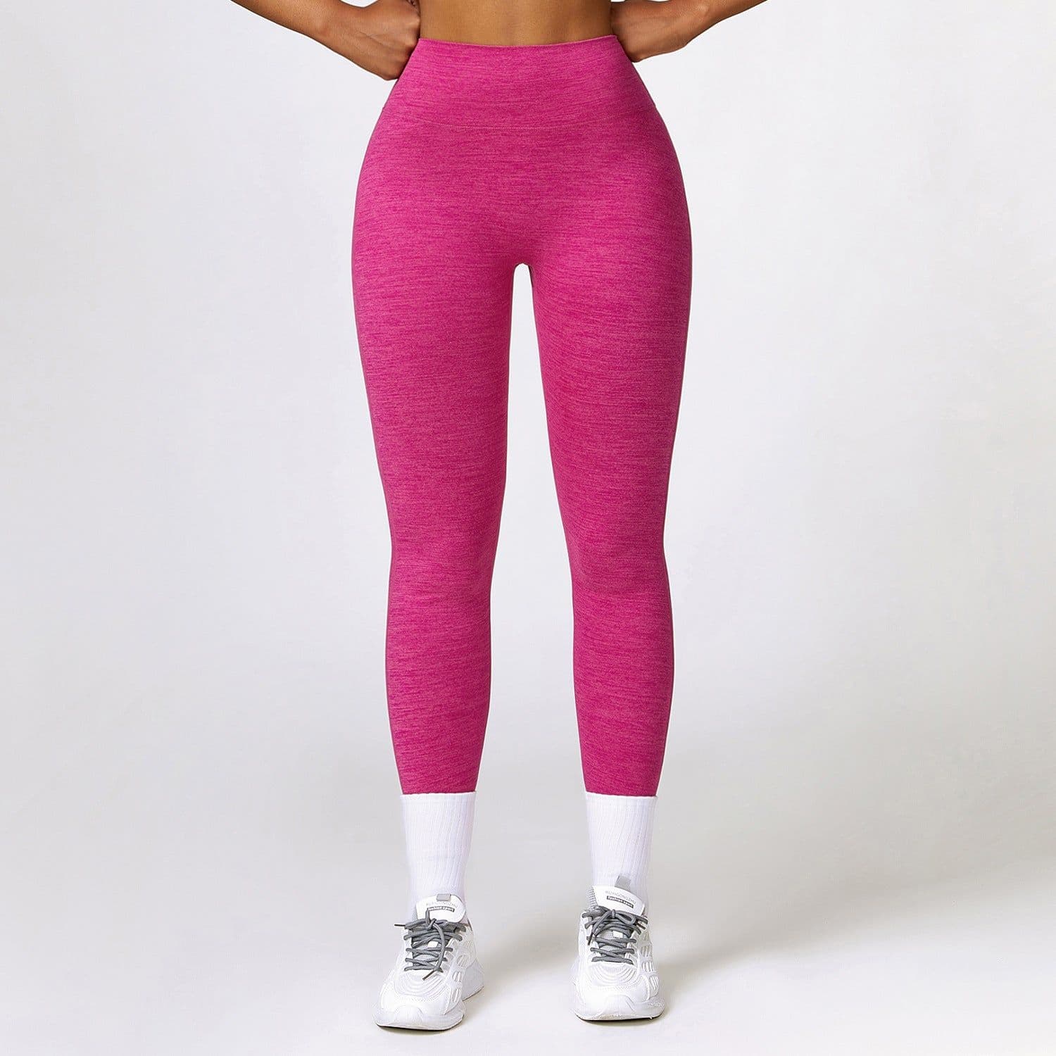 image-Zechuang Yoga Pants - Iced Coffee XL Cationic Fabric High-Waisted Sports Tights