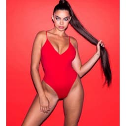 image-Women's One-Piece Swimsuit 4XL Milk Silk Solid