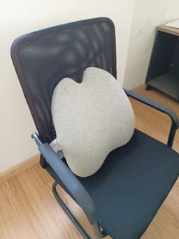 image-Office Chair Lumbar Cushion - Blue Memory Foam Backrest Pillow for Pregnant Women