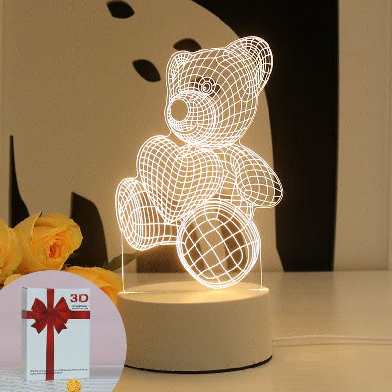 image-Christmas 3D Night Light Table Lamp, Kids' Gift, Modern, USB, 135x210mm