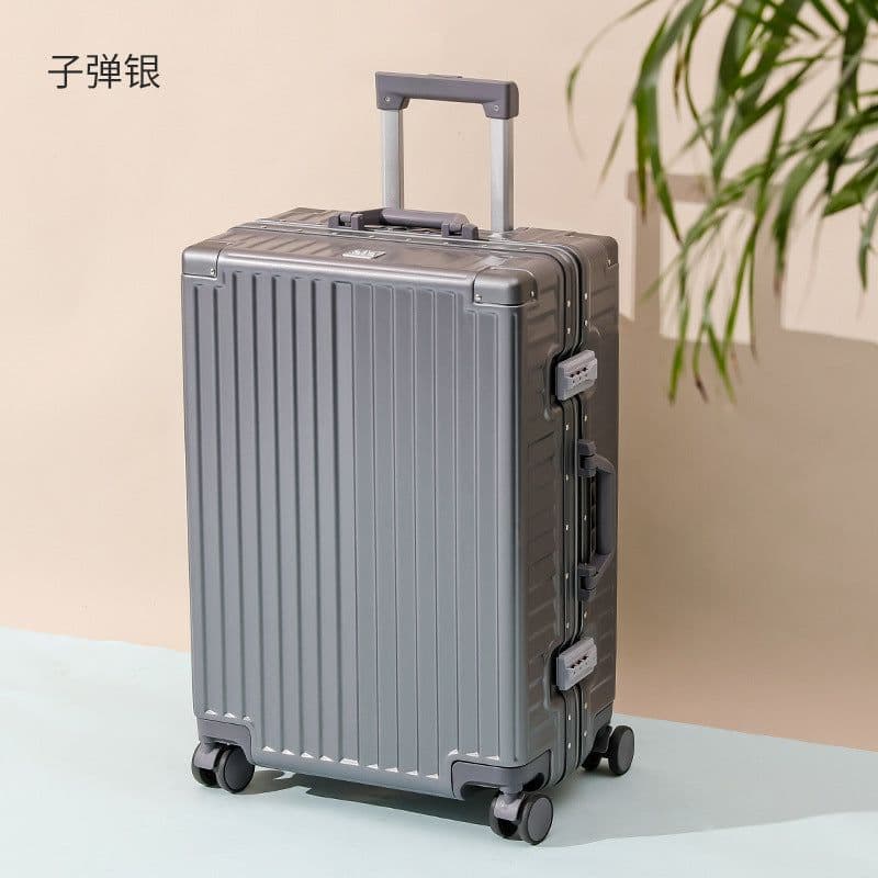 image-Aluminum Frame Luggage Trolley Bag - 24" Black
