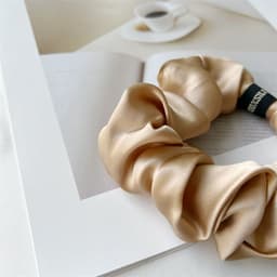 image-Silk Satin Hair Ring - Navy Blue Korean Style
