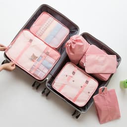 image-Travel Storage Organizer 7-Piece Set - Dark Blue