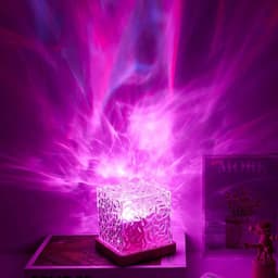 image-Square Water Ripple Lamp Night Light - 16 Color Dynamic App Control, USB