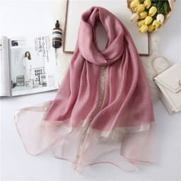 image-Polyester Long Scarf - Light Grey 90x200cm
