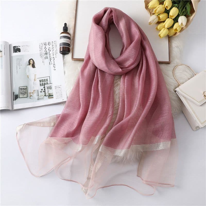 image-Polyester Long Scarf - Light Grey 90x200cm