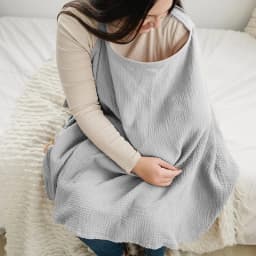 image-Nursing Cover Shawl - Cotton Breastfeeding Towel