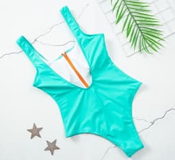 image-Women's Star Striped One-Piece Swimsuit XL