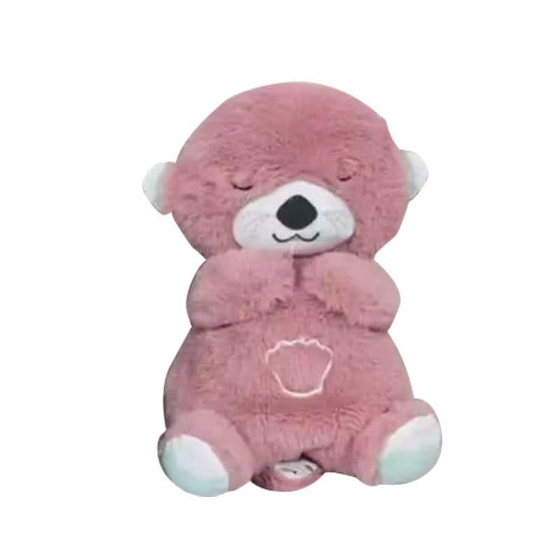 image-Breathing Bear Otter Plush Toy - Soothing Sleep Doll
