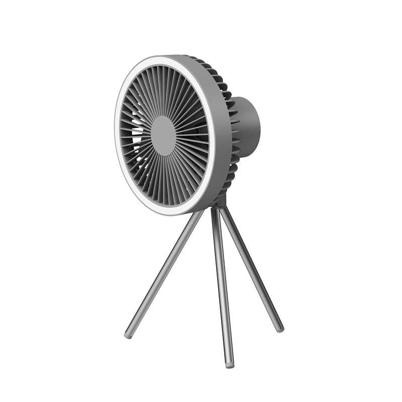 image-Cross-border hanging dual-purpose tripod outdoor fan light USB camping tent portable small ceiling fan camping fan