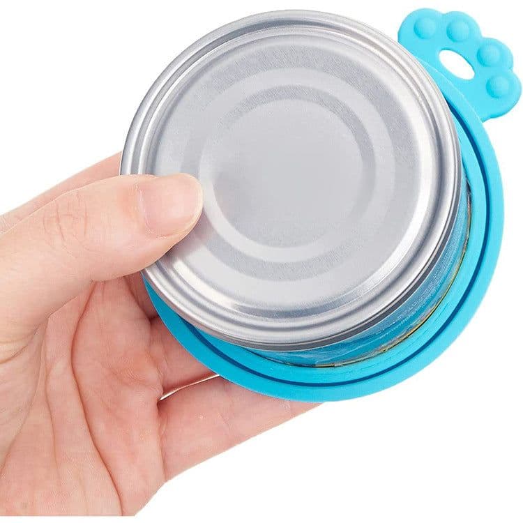 image-Silicone Pet Food Can Lid - Orange