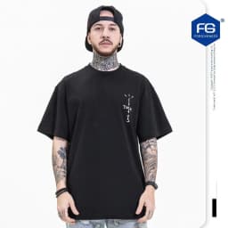 image-FORGIVENESS Men's T-Shirt - Black Cotton Loose Fit
