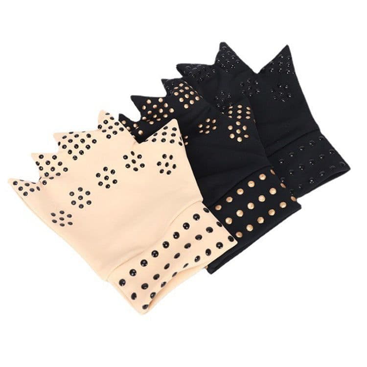image-Half Finger Fitness Gloves - Non-Slip Nylon Black