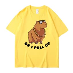 image-Cross-border independent station new summer cartoon cute Harajuku style printed cotton short-sleeved men's and women's T-shirt tops