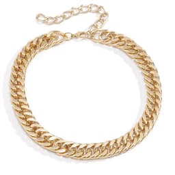 image-European & American Hip-Hop Gold Twist Buckle Necklace - Thick Chain Jewelry