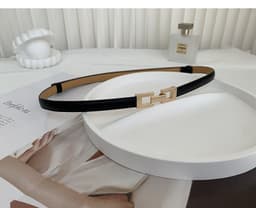 image-Korean Buckle Belt for Women, Trendy Camel Alloy, Fall 2022
